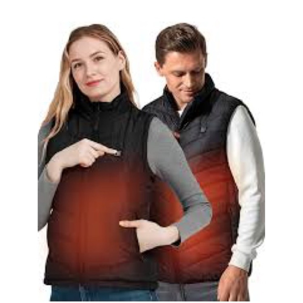Solana Gear Unisex Medium Black Quilted Vest with heating technology